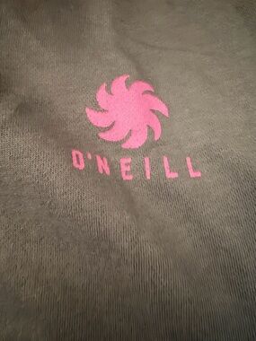 O'Neill Gray Crewneck Sweatshirt with Pink Logo